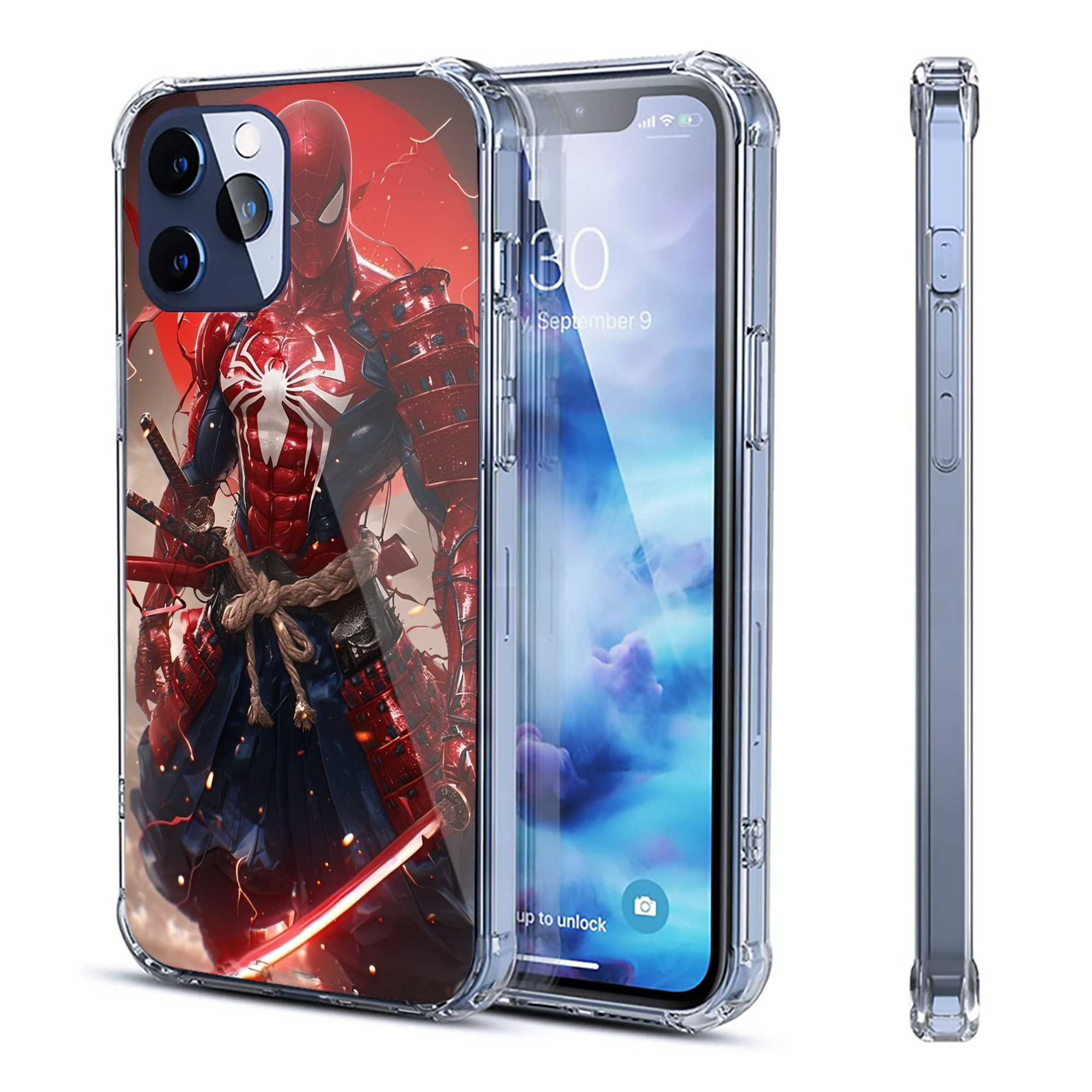 （画像用） Spider Man スパイダーマン 【iPhone 12シリーズ対応】透明スマホケース（クリアソフトケース）